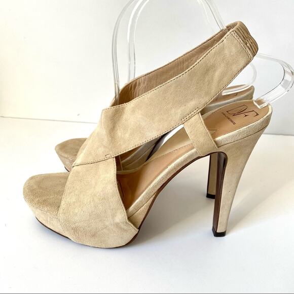 Diane Von Furstenberg DVF Zia Suede Platform Heels size 9 - Picture 8 of 12